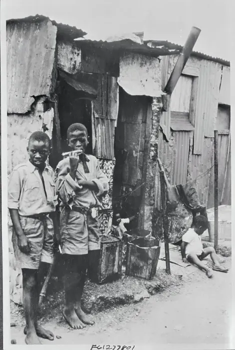 Framed Print : Children in Front of Dwelling Framed Print : Children in Front of Dwelling