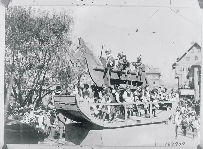 Framed Print : Children on a Float Framed Print : Children on a Float
