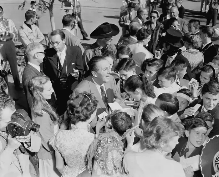 Framed Print : Children Getting Walt Disney's Autograph Framed Print : Children Getting Walt Disney's Autograph
