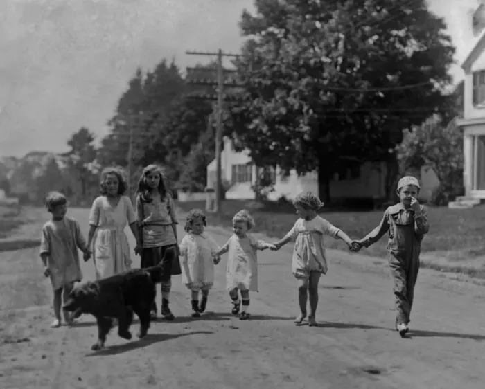 Framed Print : Children Holding Hands Framed Print : Children Holding Hands