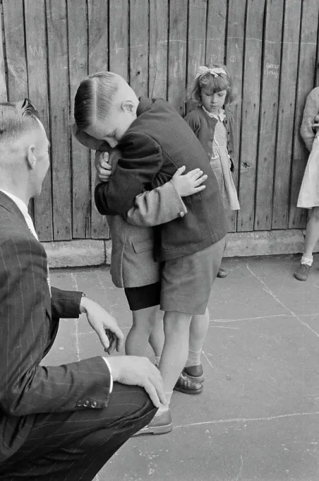 Framed Print : Children Hugging, 1955 Framed Print : Children Hugging, 1955