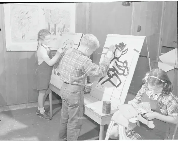 Framed Print : Children Painting in Classroom Framed Print : Children Painting in Classroom