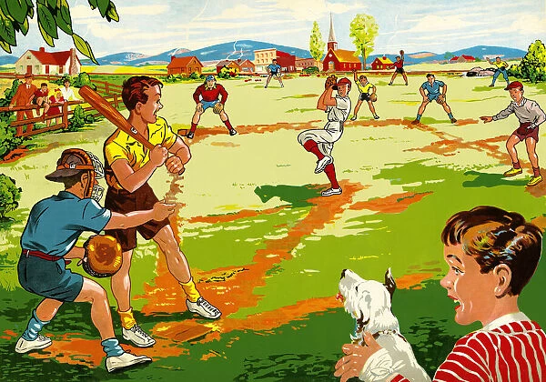 Children Playing Baseball