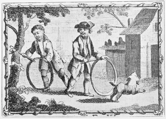 Framed Print : Children Playing with Hoops