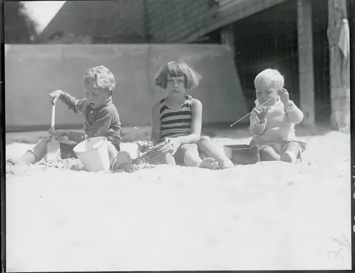 Framed Print : Children Playing in the Sand Framed Print : Children Playing in the Sand