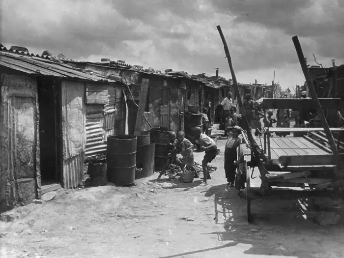 Framed Print : Children Playing in Shantytown Street Framed Print : Children Playing in Shantytown Street