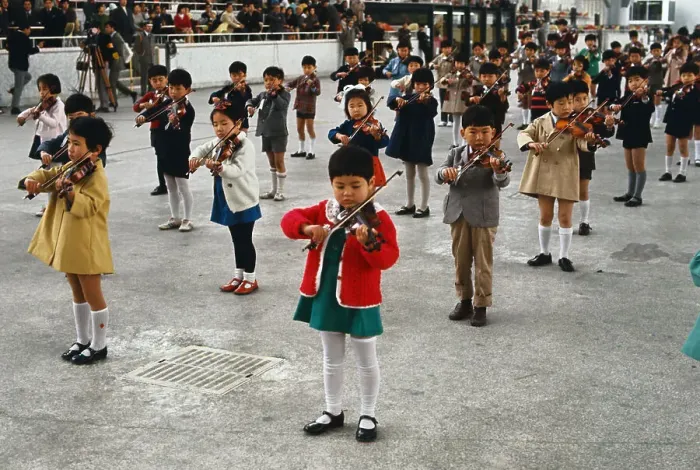 Framed Print : Children Playing Violin Outdoors Framed Print : Children Playing Violin Outdoors