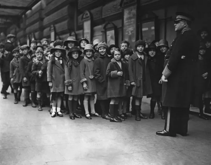 Framed Print : Children Queuing Framed Print : Children Queuing