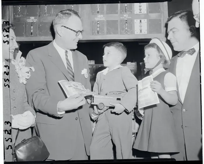 Framed Print : Children Receiving AT&T Shares Framed Print : Children Receiving AT&T Shares