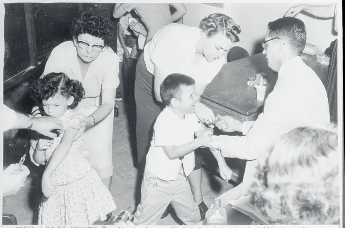 Framed Print : Children Receiving Immunizations Framed Print : Children Receiving Immunizations