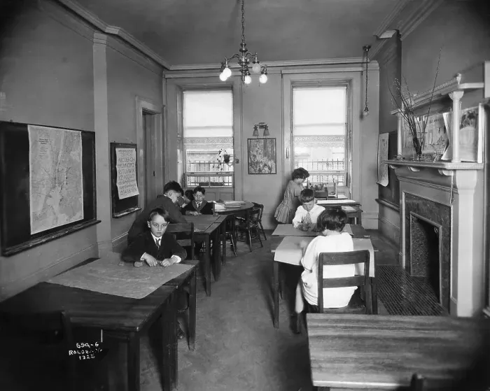 Framed Print : Children in Schoolroom Framed Print : Children in Schoolroom