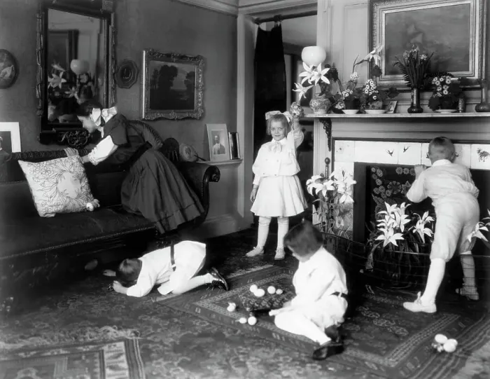 Framed Print : Children Searching for Easter Eggs