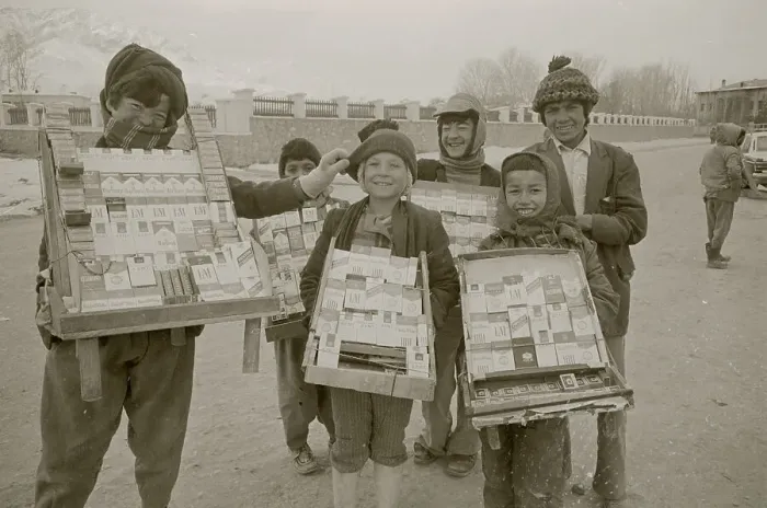 Framed Print : Children Selling American Cigarettes Framed Print : Children Selling American Cigarettes