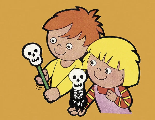 Children with Skeletons