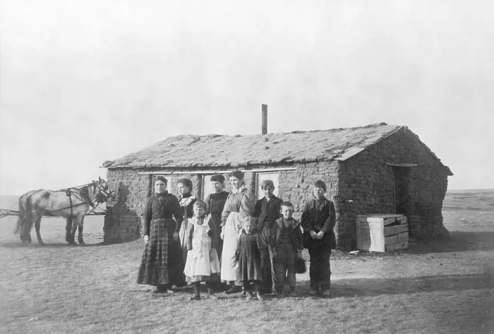 Framed Print : Children Standing In Front Of Schoolhouse Framed Print : Children Standing In Front Of Schoolhouse