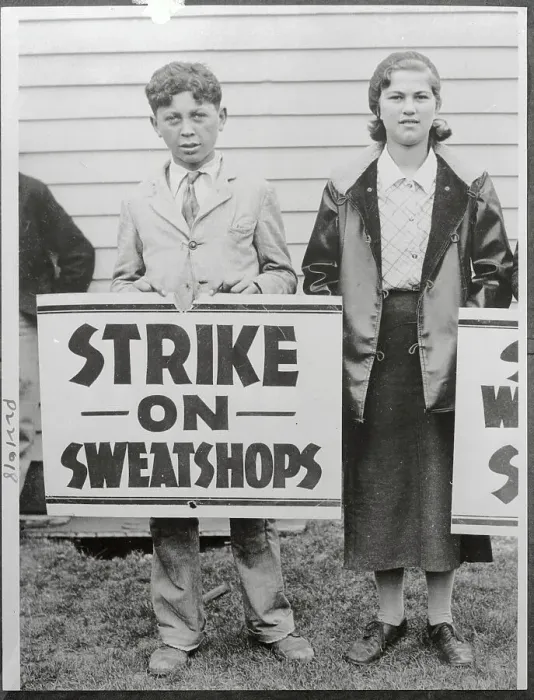 Framed Print : Children Striking Against Sweatshops Framed Print : Children Striking Against Sweatshops