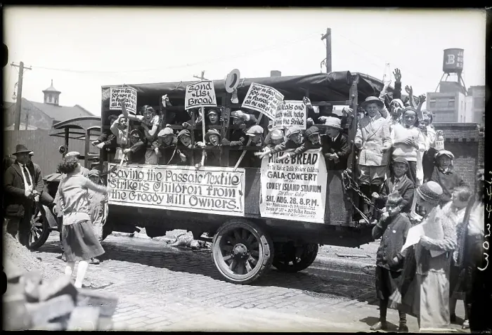 Framed Print : Children In Textile Industry Strike Prot