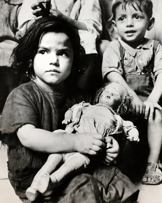 Framed Print : Children Waiting For Milk Framed Print : Children Waiting For Milk