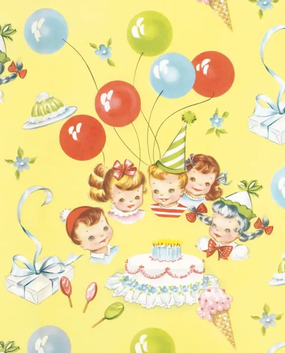 Framed Print : Childrens birthday party pattern Framed Print : Childrens birthday party pattern