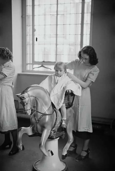 Framed Print : Children's Hairdressing Framed Print : Children's Hairdressing