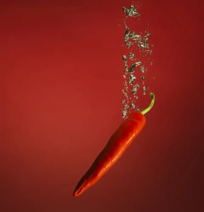 Framed Print : chilli splashed into water Framed Print : chilli splashed into water