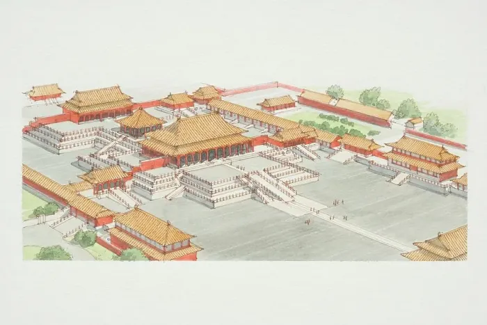 Framed Print : China, Beijing, the Forbidden City, elevated view Framed Print : China, Beijing, the Forbidden City, elevated view