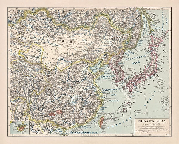China and Japan, lithograph, published in 1881