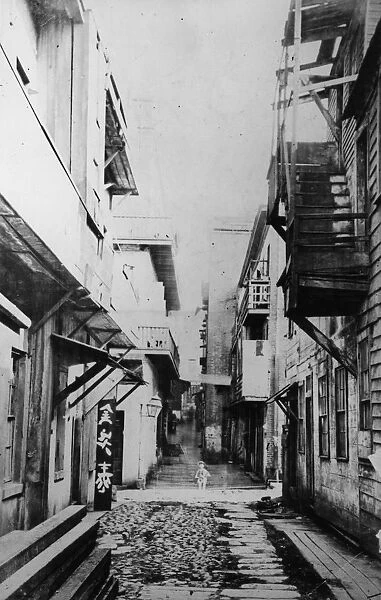 Chinatown. An alleyway in Chinatown, San Francisco. (Photo by Hulton Archive / Getty Images)