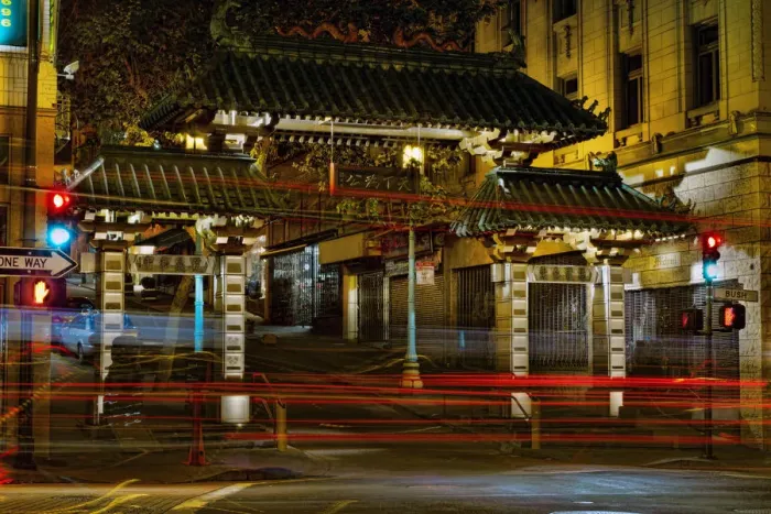 Framed Print : Chinatown Gate at night in San Francisco Framed Print : Chinatown Gate at night in San Francisco