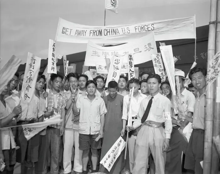 Framed Print : Chinese Demonstrating Framed Print : Chinese Demonstrating