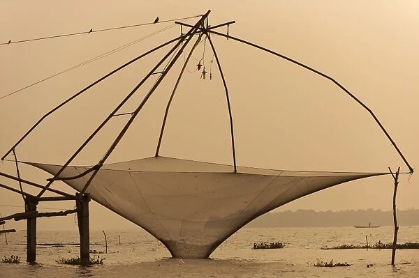 Chinese fishing net, Vembanad lake, Kerala, India