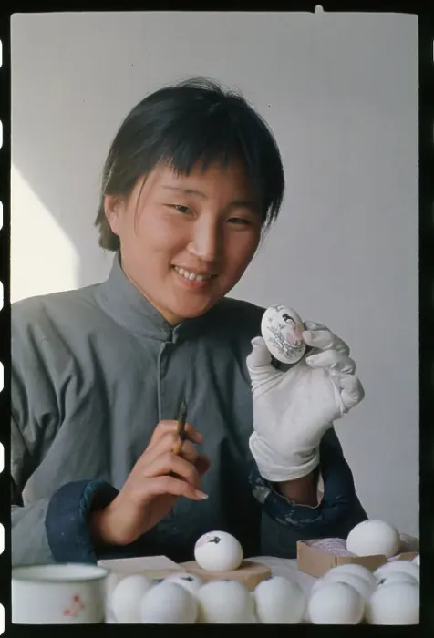 Framed Print : Chinese Girl Holding a Painted Egg Framed Print : Chinese Girl Holding a Painted Egg