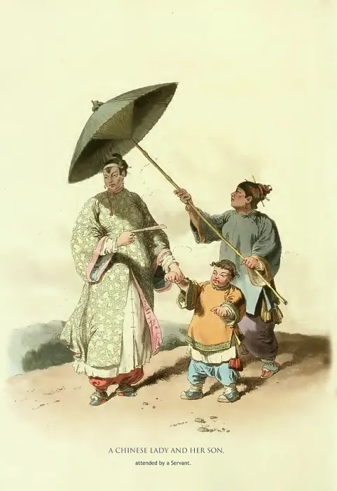 Framed Print : Chinese Lady and Her Son Framed Print : Chinese Lady and Her Son