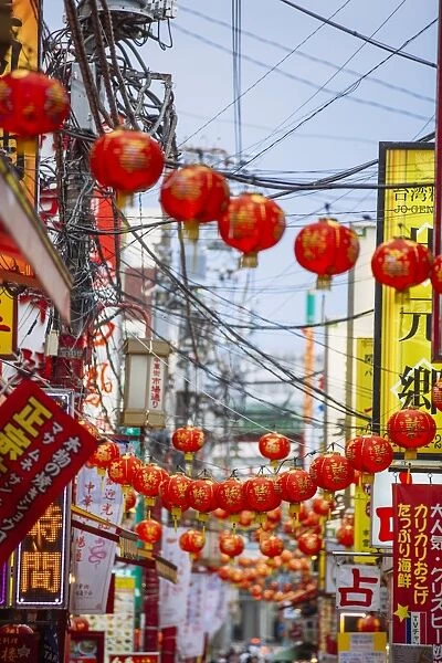 Chinese lanterns in Chinatown in Yokohama, Japan