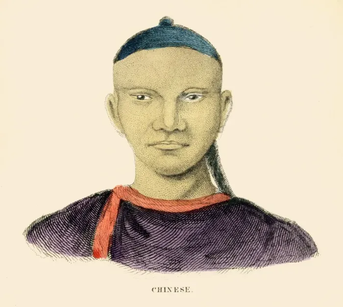 Framed Print : Chinese man illustration 1859 Framed Print : Chinese man illustration 1859