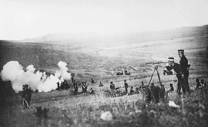 Framed Print : Chinese Mountain Artillery Firing Framed Print : Chinese Mountain Artillery Firing