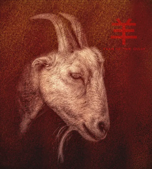 Framed Print : Chinese New Year Goat Portrait