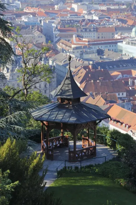 Framed Print : Chinese Pavilion, Schlossberg, castle hill, Graz, Styria, Austria, Europe Framed Print : Chinese Pavilion, Schlossberg, castle hill, Graz, Styria, Austria, Europe