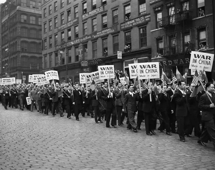 Framed Print : Chinese Protesting Japanese Invasion