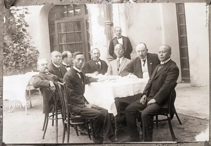 Framed Print : Chinese Trade Delegation at Lunch Framed Print : Chinese Trade Delegation at Lunch