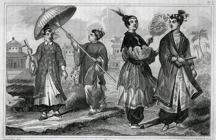 Framed Print : Chinese Women On Promenade Framed Print : Chinese Women On Promenade