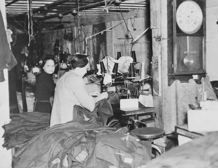 Framed Print : Chinese Women in Sweat Shop Framed Print : Chinese Women in Sweat Shop
