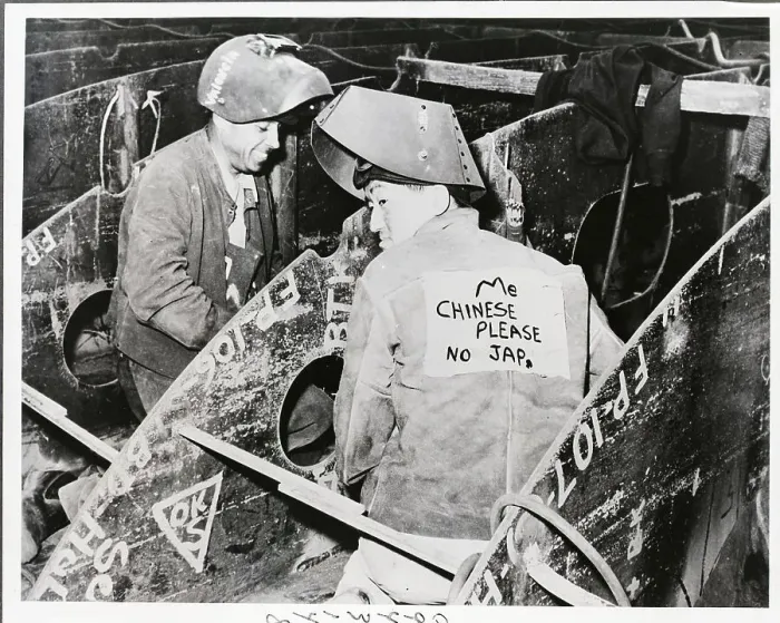 Framed Print : Chinese Workman Wearing Sign On His Back Framed Print : Chinese Workman Wearing Sign On His Back