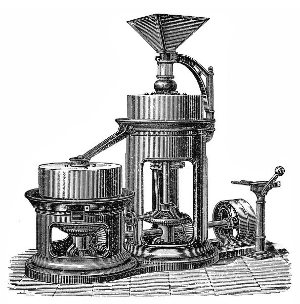 Chocolate making machine, twin cocoa mil