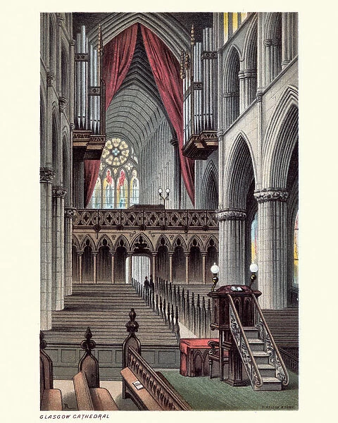 Choir, Glasgow Cathedral, Scotland, 19th Century