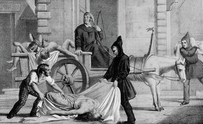 Framed Print : Cholera in Palermo, 1835. Men in uniform pick up a corpse in the street and place it on a cart, Sicily, Italy, Historic, digitally restored reproduction from a 19th century original Framed Print : Cholera in Palermo, 1835. Men in uniform pick up a corpse in the street and place it on a cart, Sicily, Italy, Historic, digitally restored reproduction from a 19th century original