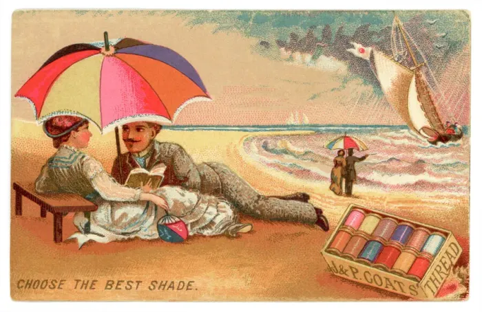 Framed Print : Choose the Best Shade sewing thread trade card Framed Print : Choose the Best Shade sewing thread trade card
