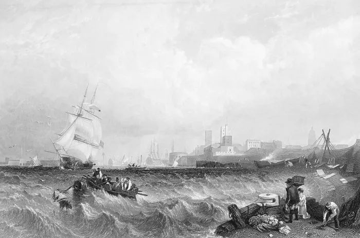 Framed Print : Choppy Seas in Portsmouth Harbor