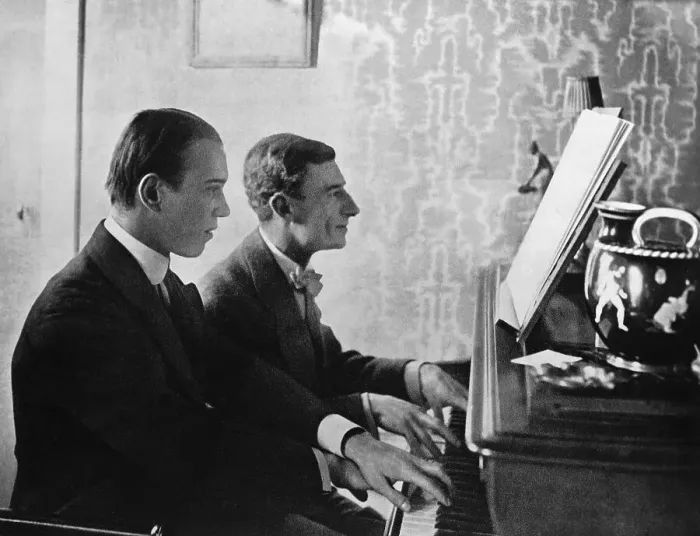 Framed Print : Choreographer Nijinsky and Composer Ravel Sitting at Piano Framed Print : Choreographer Nijinsky and Composer Ravel Sitting at Piano