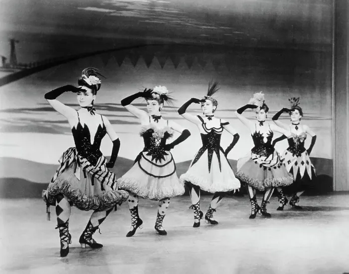 Framed Print : Chorus Girls Performing in Line Framed Print : Chorus Girls Performing in Line